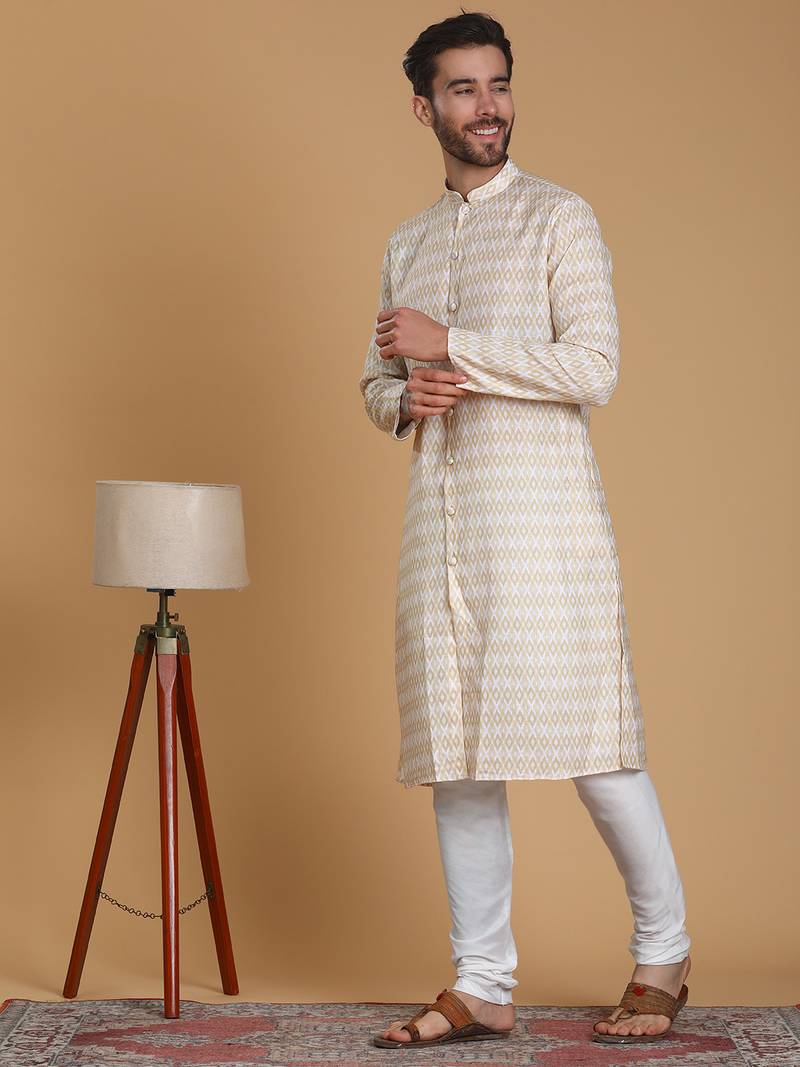 Tabard Kurta and Churidar Set For Men