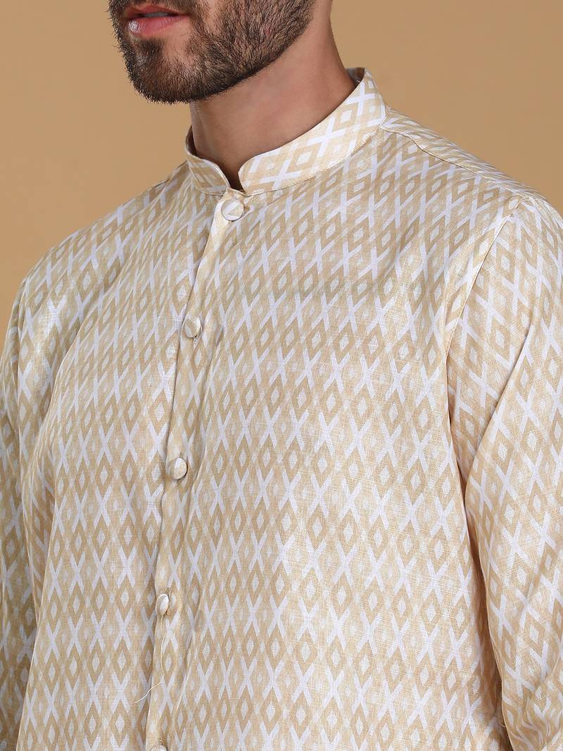 Tabard Kurta and Churidar Set For Men