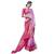 Pink printed pure chiffon saree with blouse