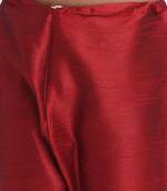 Boys Maroon Silk Blend Kurta and Churidar with Jacquard Peach Nehru Jacket
