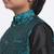 Boys Black Silk Blend Kurta and Churidar with Jacquard Green Nehru Jacket