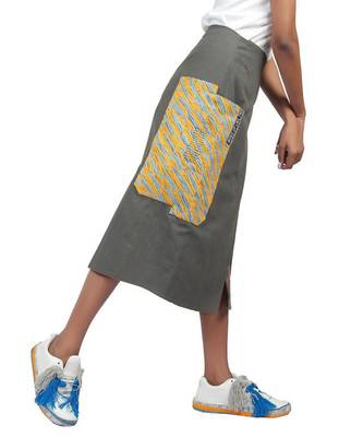 Multi Colour Reversible Wrap Skirt 2