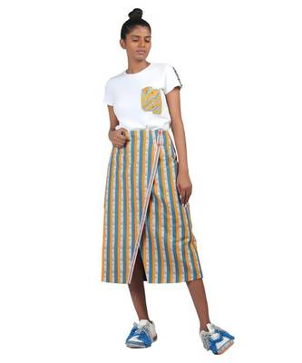 Multi Colour Reversible Wrap Skirt 5