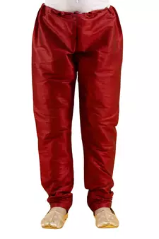 Pink embroidered silk boys-kurta-pyjama