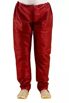 Pink embroidered silk boys-kurta-pyjama