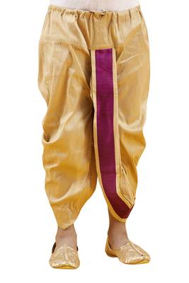 Gold embroidered silk boys-dhoti-kurta 4