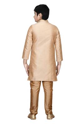 Gold embroidered silk boys-kurta-pyjama 5