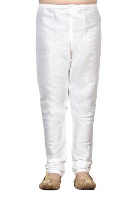 Blue embroidered silk boys-kurta-pyjama 3