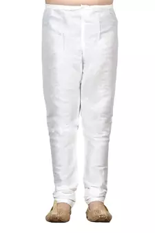 Blue embroidered silk boys-kurta-pyjama