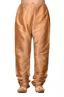 Gold embroidered silk boys-kurta-pyjama