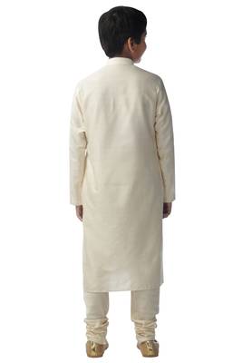 Green embroidered silk boys-kurta-pyjama 2