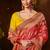 Rani pink woven silk saree with blouse