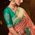 Peach woven silk saree with blouse