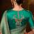 Peach woven silk saree with blouse