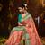Peach woven silk saree with blouse