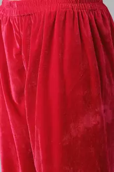 Velvet yellow and pink suit set (set of 2)