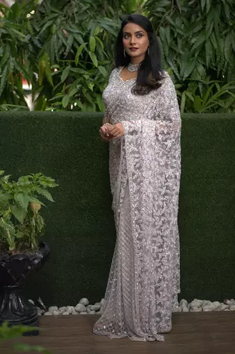 Lilac Noor Bling Saree