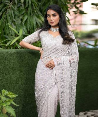 Lilac Noor Bling Saree 3