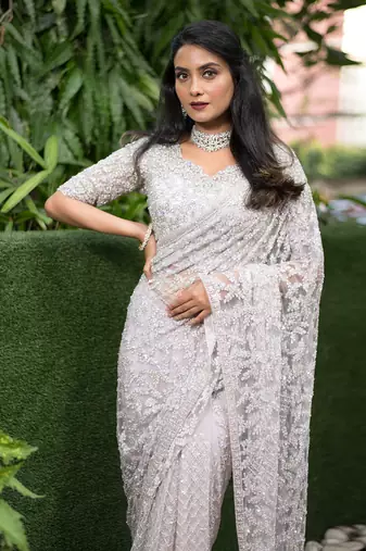 Lilac Noor Bling Saree