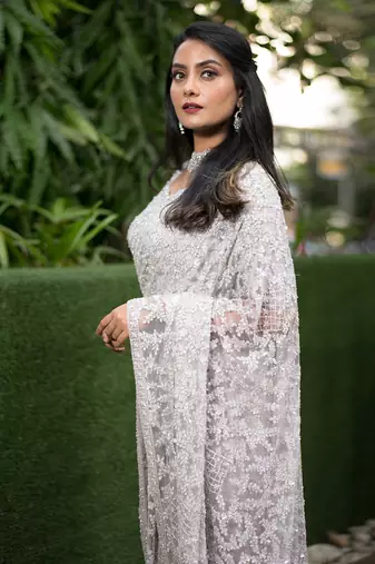 Lilac Noor Bling Saree