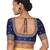 Salwar Studio Women's Navy Blue Silk Blend Embroidered Readymade Saree Blouse