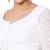 Salwar Studio Women's White Georgette Embroidered Readymade Saree Blouse