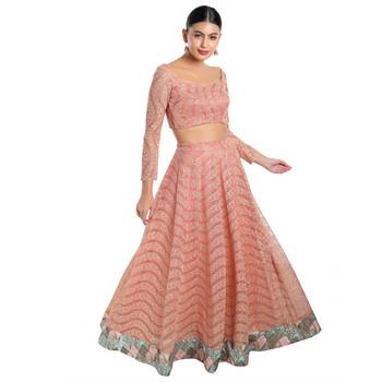 Salwar Studio Women's Grey Georgette Readymade Saree Blouse 4