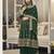 Georgette Palazzo Salwar Kameez in Dark Green
