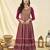 Rani Pink Color Georgette Heavy Work Full Length Anarkali Suit