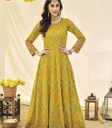Mustard Real Georgette Pant Anarkali