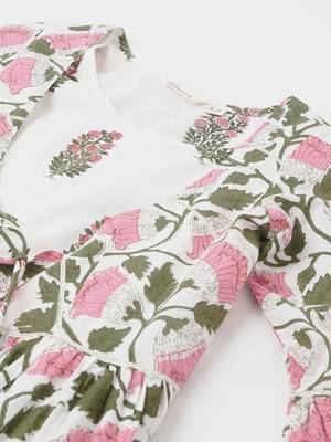 White printed cotton ethnic-kurtis 2