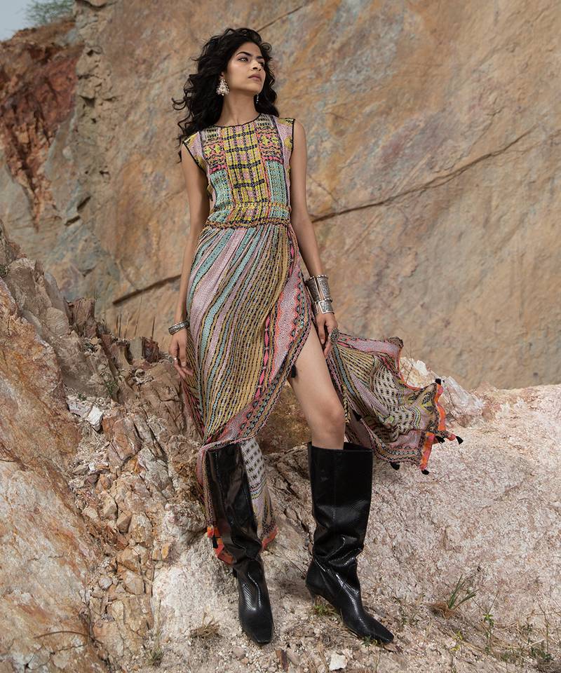 Tropical Bliss Kaftan Maxi Dress