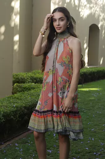 Sundown Halter Neck Dress