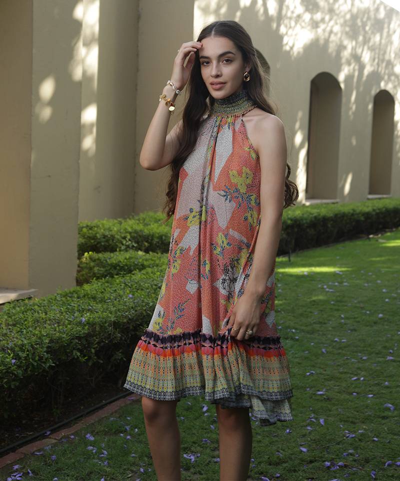 Sundown Halter Neck Dress