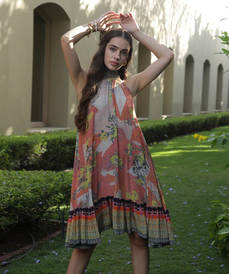 Sundown Halter Neck Dress