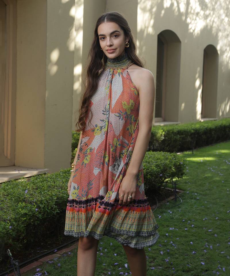 Sundown Halter Neck Dress