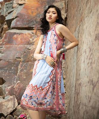 Indigo Botanica Tunic Dress 1