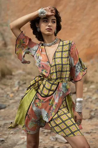 Tropical Bliss Tunic Wrap Dress