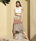 Multicolor printed viscose skirts