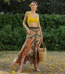 Multicolor printed viscose skirts