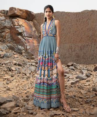 Tile Florid Maxi Dress 1