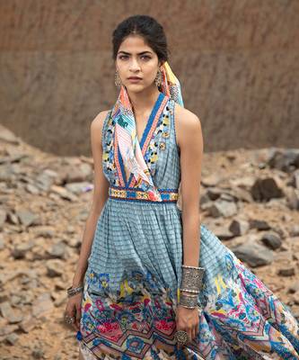 Tile Florid Maxi Dress 3