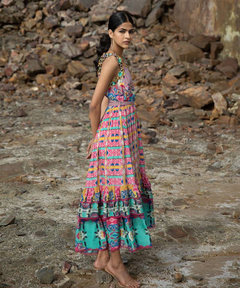 Pinkbloom Tieredmaxi Dress