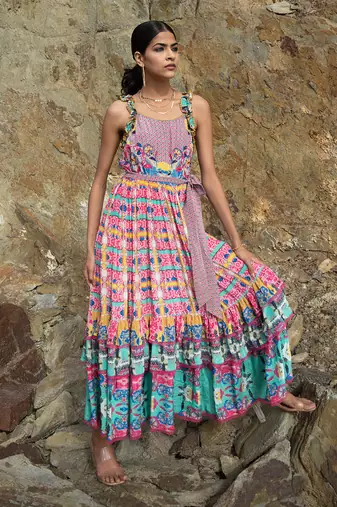 Pinkbloom Tieredmaxi Dress