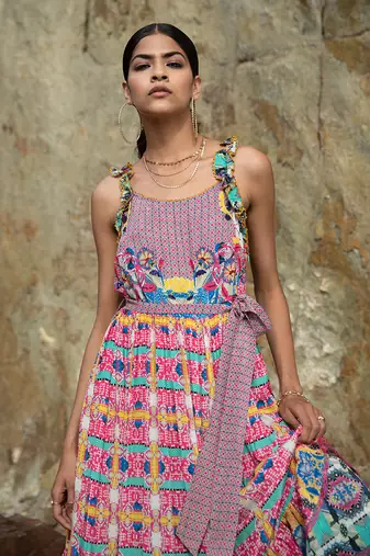 Pinkbloom Tieredmaxi Dress