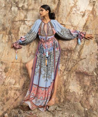 Indigo Botanica Maxi Dress 1