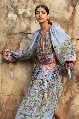 Indigo Botanica Maxi Dress