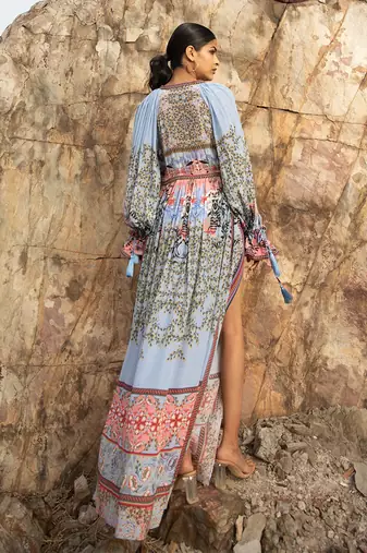Indigo Botanica Maxi Dress