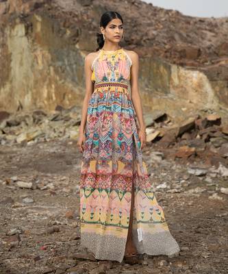 Paisley Art Halter Maxi Dress 1