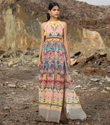 Paisley Art Halter Maxi Dress